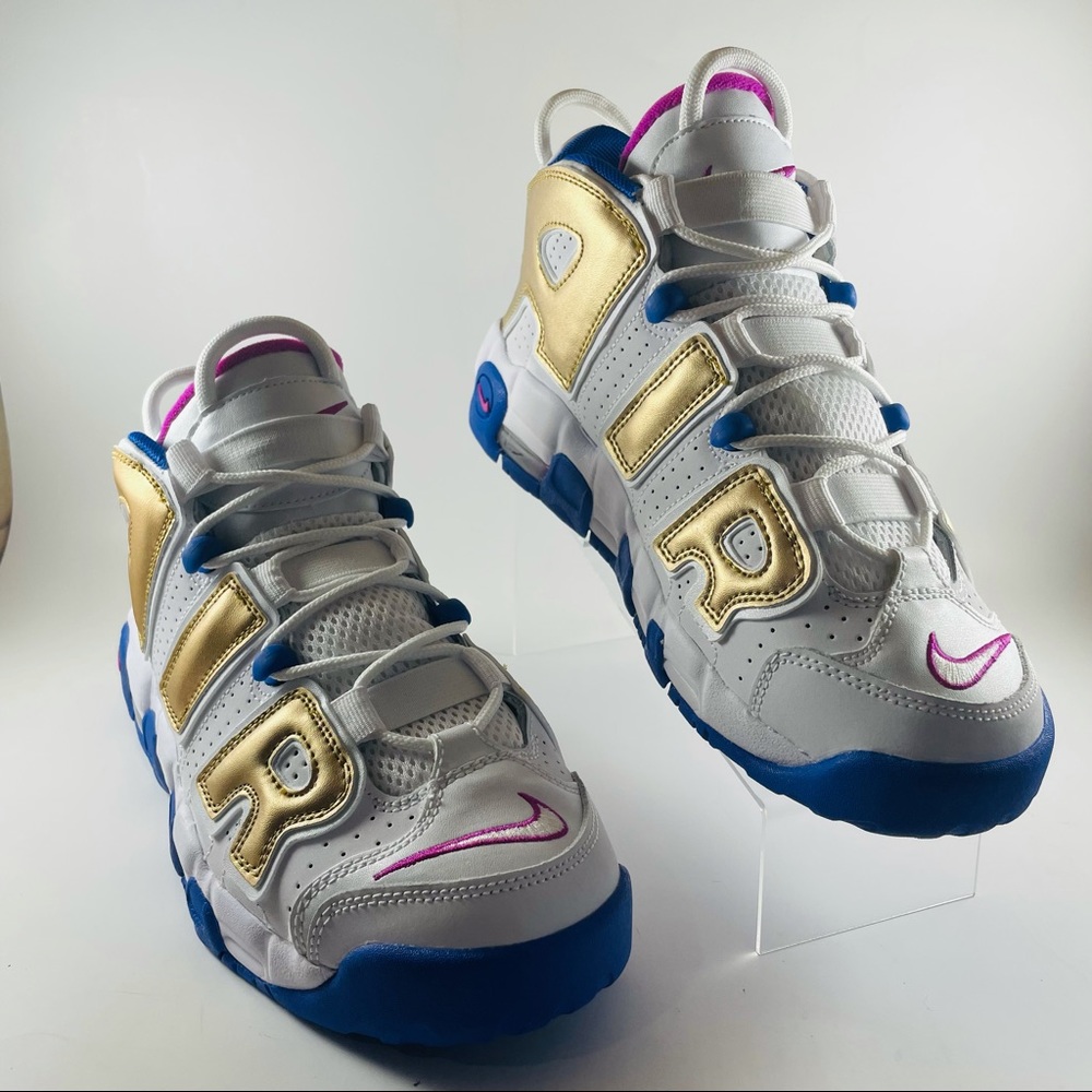 Nike Air More Uptempo GS  White-Fuchsia Blast